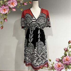 Mossimo Knee Length Short Sleeve‎ v-neck Dress